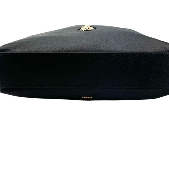 NEW!!  Versace Black Medusa Head Hobo Bag - Picture 3 of 10